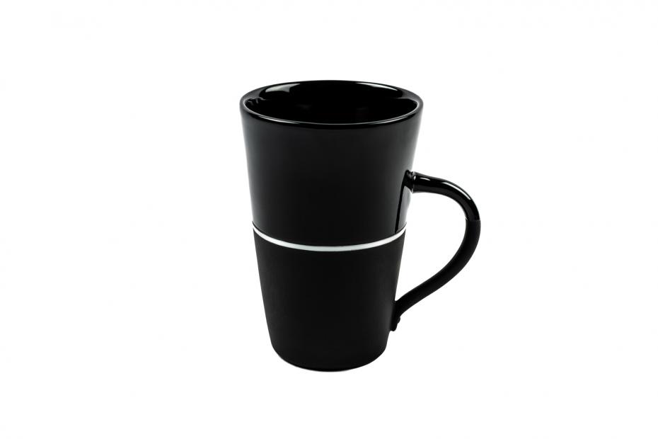 Tall black mug